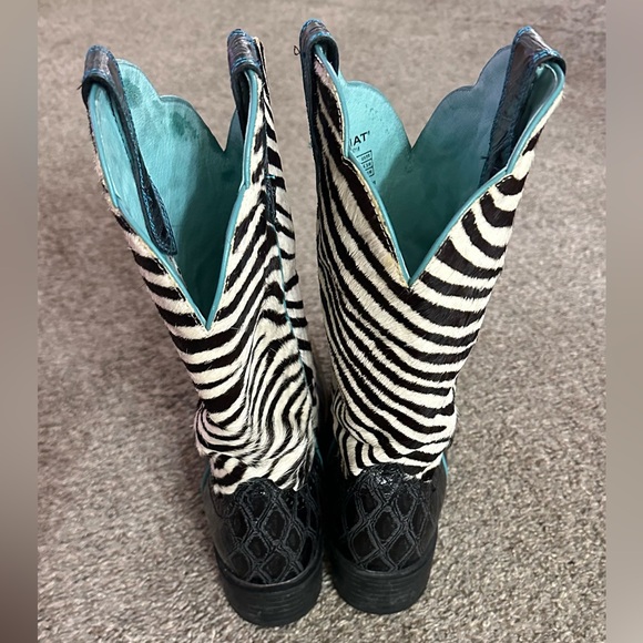 Ariat Shoes Ariat Womens Quickdraw Black Anteater Printzebra Hair